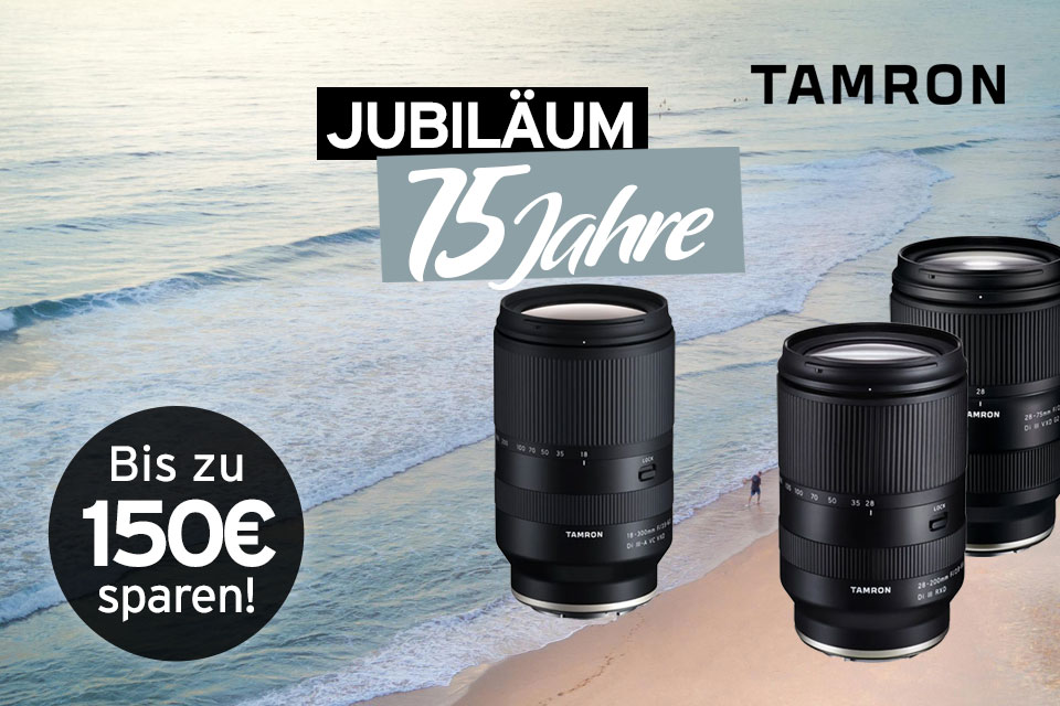 75 Jahre Tamron Jubiläumsaktion bis zu 150,- € 